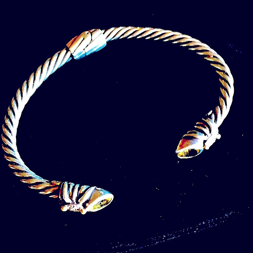 Samuel B silver diamond and citrine bracelet